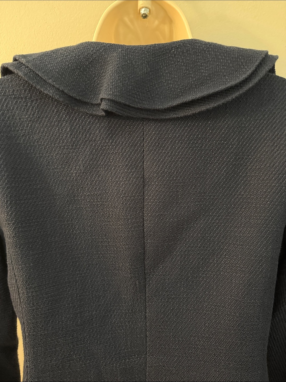 Magaschoni Navy Ruffle-Front Blazer - Picture 10 of 14